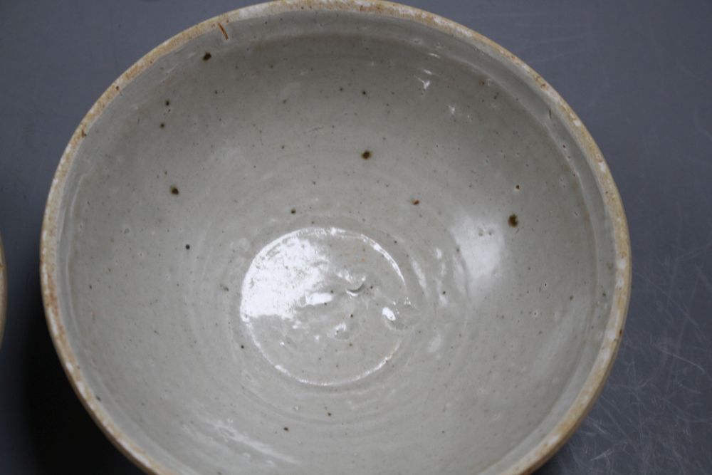 Two Chinese Ding type bowls, Yuan-Ming dynasty, 14.5 and 15cm